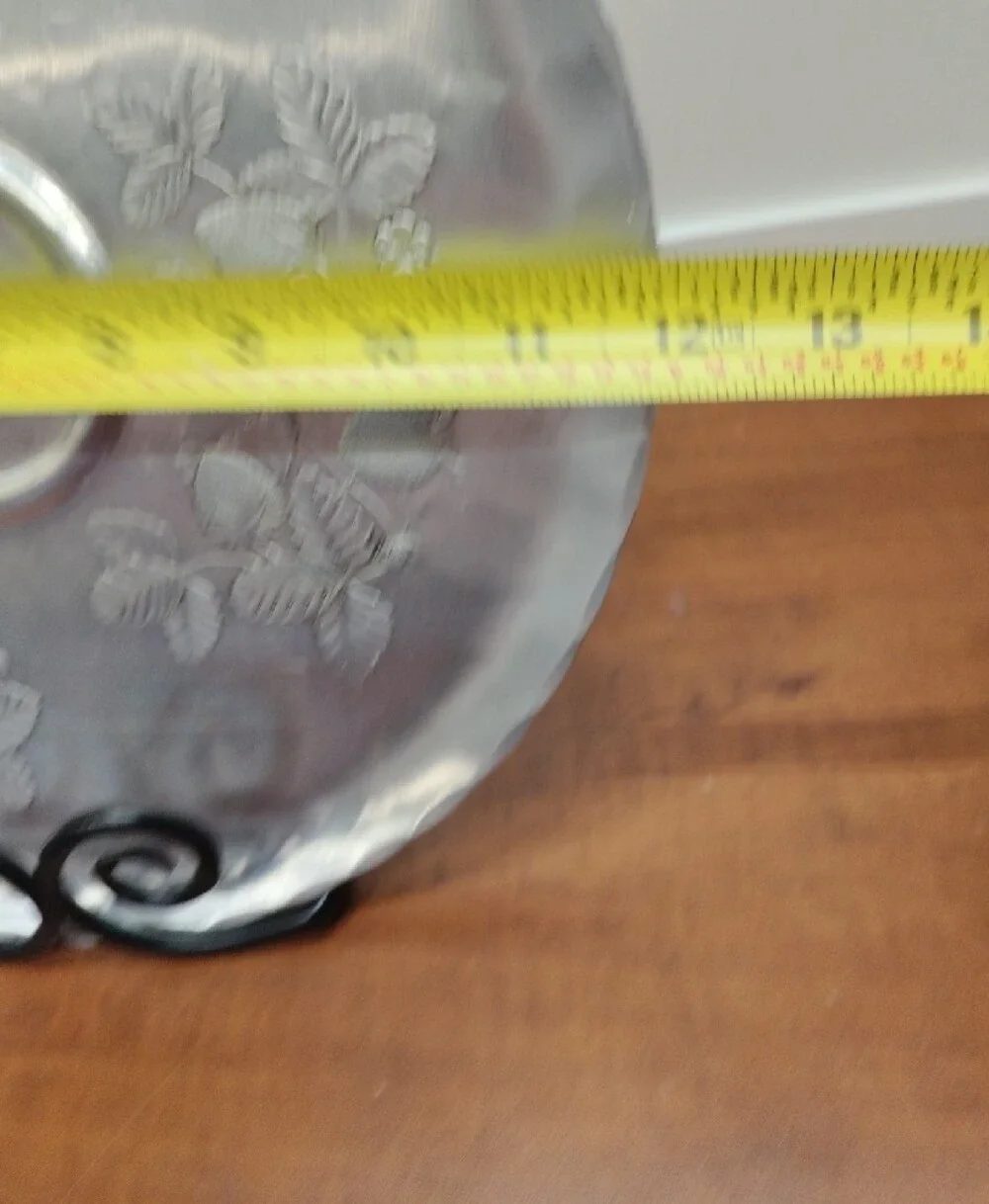 Hammered Aluminum Strawberries Wendell August Forge Round Serving Platter Dish